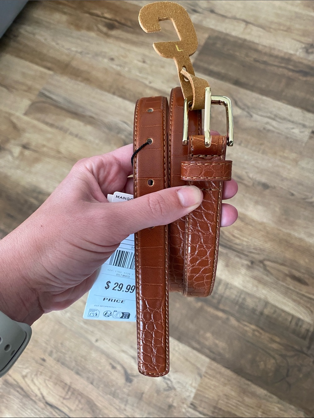 Mango Brown Belt Womens Large